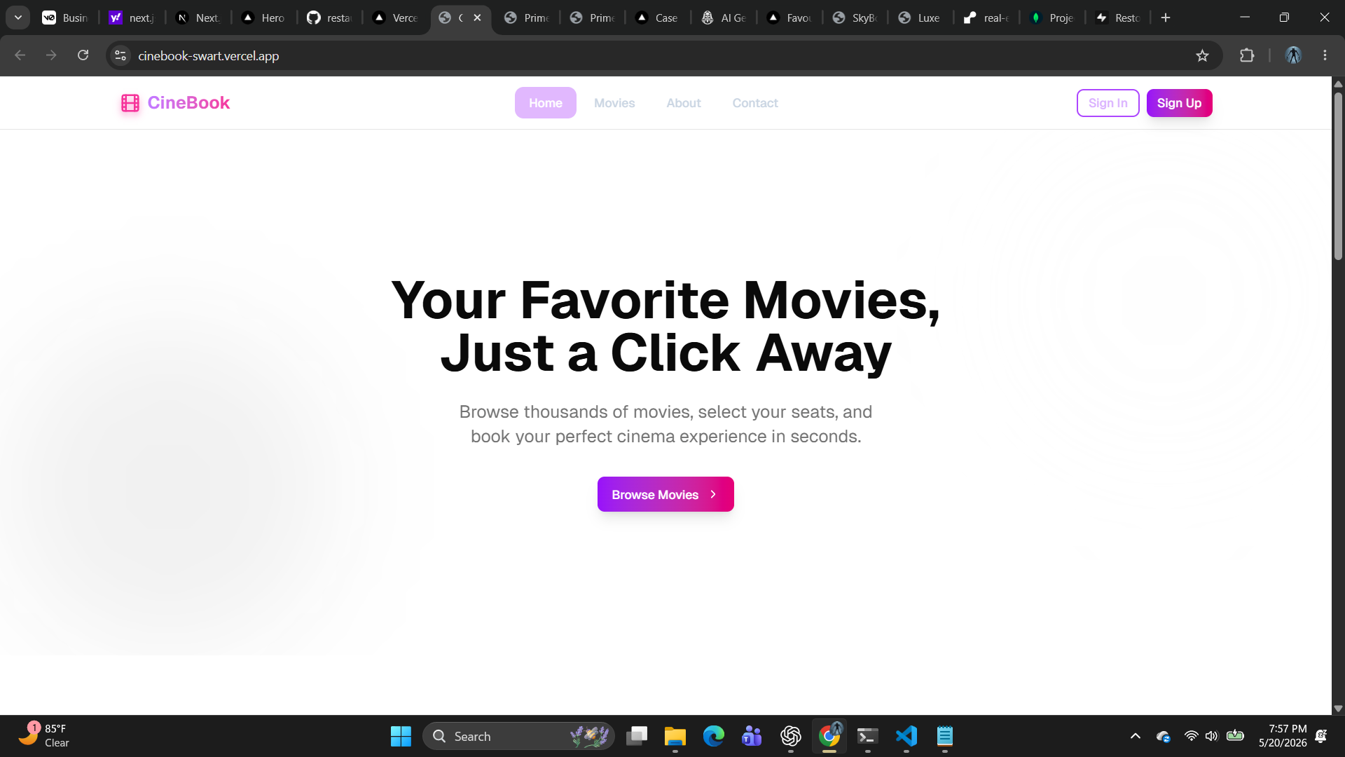 CineBook cinema Platform